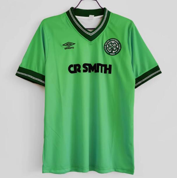 1984-86 Celtic Retro Green Away Kit Soccer Jersey